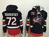 Blue Jackets #72 Sergei Bobrovsky Black All Stitched Hoodie Sweatshirt,baseball caps,new era cap wholesale,wholesale hats